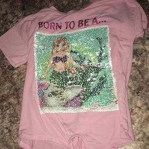 Kid flip sequin shirt